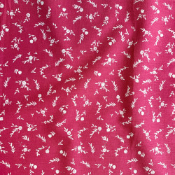 Coated  Cotton BECKY Fuchsia / White